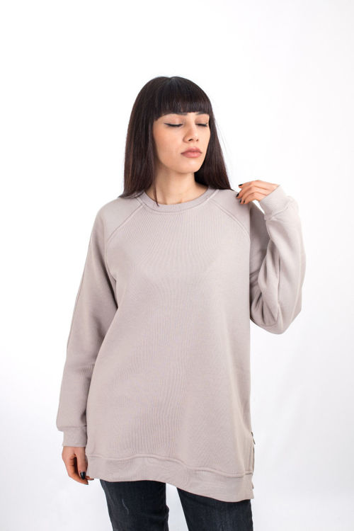 W0004148 Perçem Yanı Fermuarlı Sweatshirt resmi