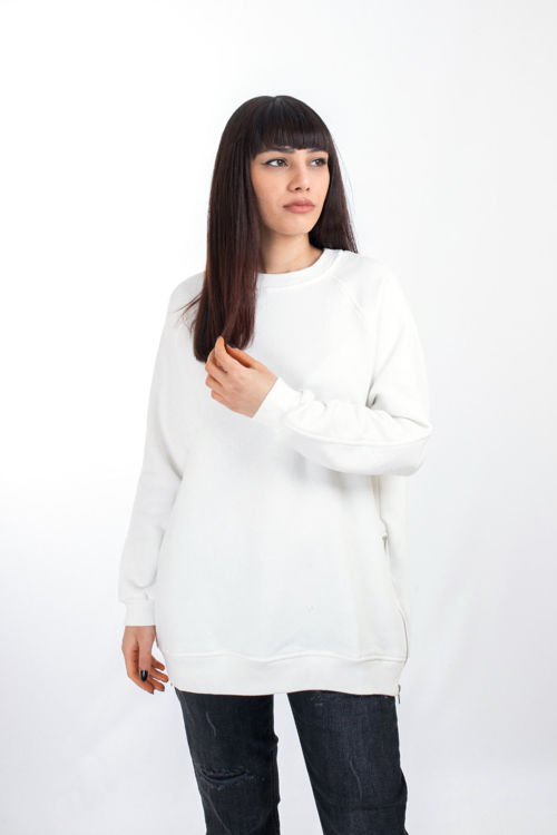 W0004148 Perçem Yanı Fermuarlı Sweatshirt resmi