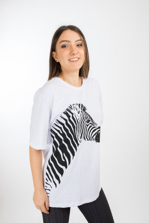 7381 Zebra Baskılı Tshirt resmi
