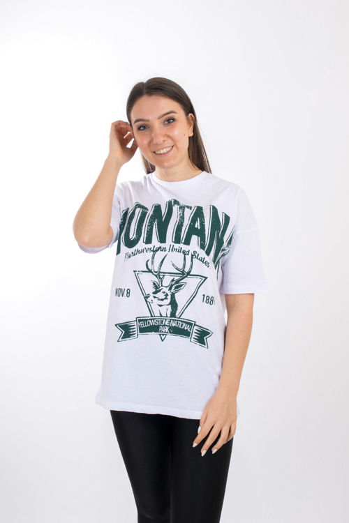 S0006132 Montana Baskılı Oversize Tshirt resmi