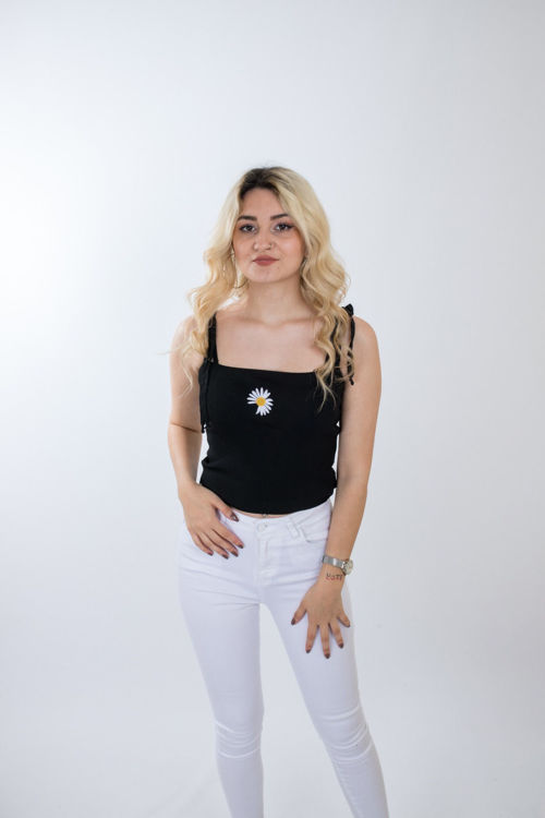 S0008454 Papatya İşlemeli Crop resmi