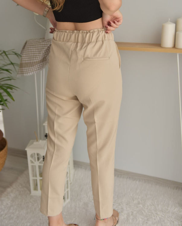 1001 Düğme Detay Kumaş Havuç Pantolon resmi