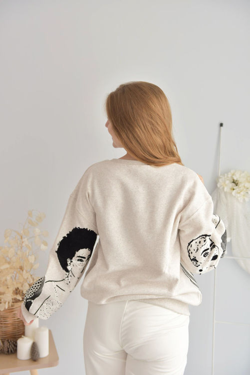 W0006624 Baskılı Sweatshirt resmi