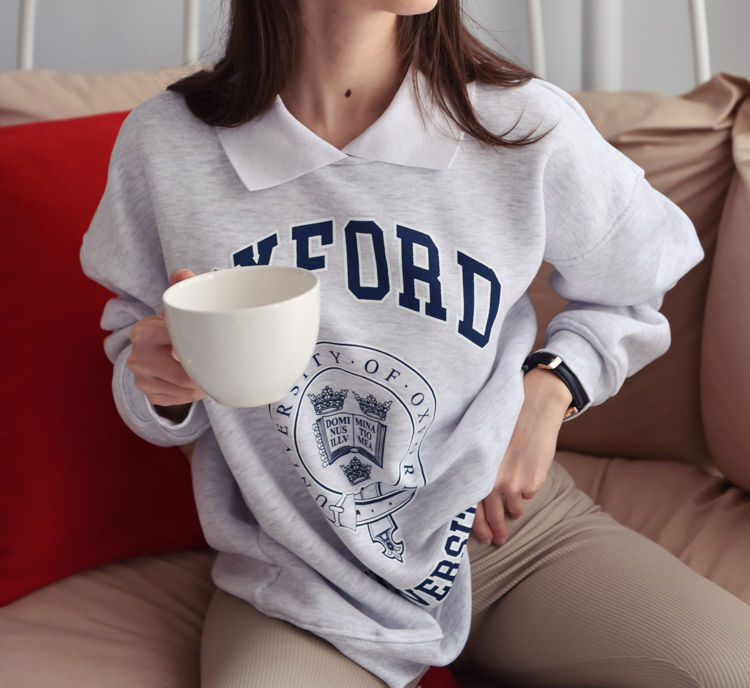 3100 Oxford Baskılı Sweatshirt resmi
