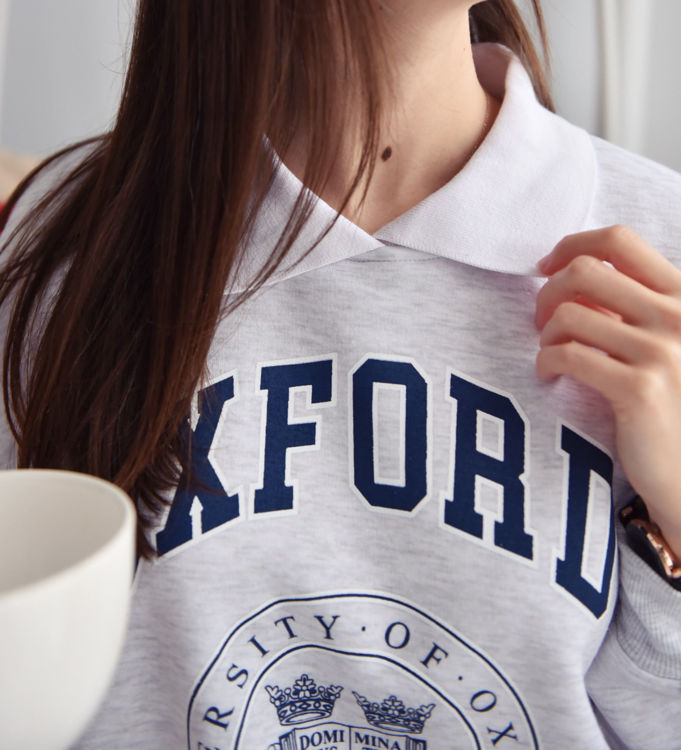 3100 Oxford Baskılı Sweatshirt resmi