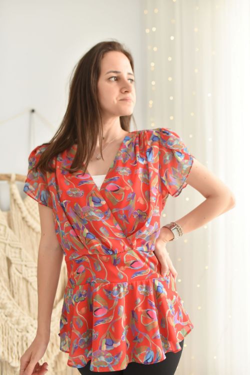 22-2400 Şifon Bluz resmi