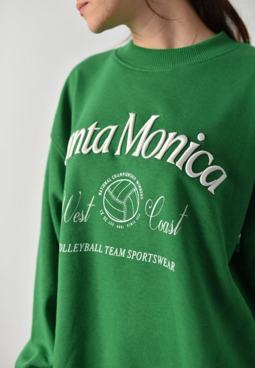 6588 Santa Monica Baskılı Yeşil Sweatshirt resmi