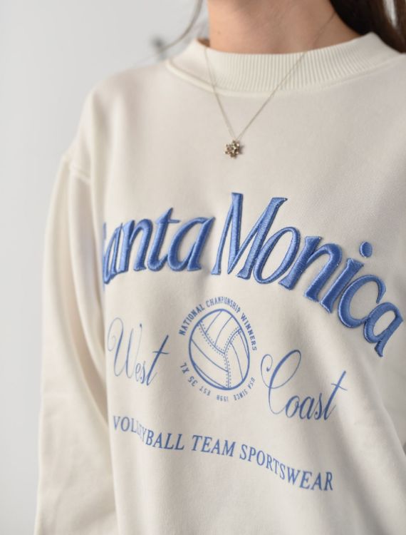 6588 Santa Monica Baskılı Beyaz Sweatshirt resmi