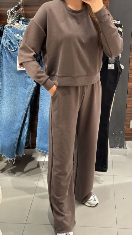 Oysho Kumaş Pantolon-Kahverengi W0011053 resmi