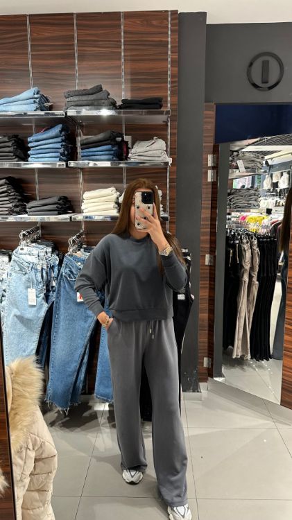 Oysho Kumaş Sweat-Antrasit S0016589 resmi