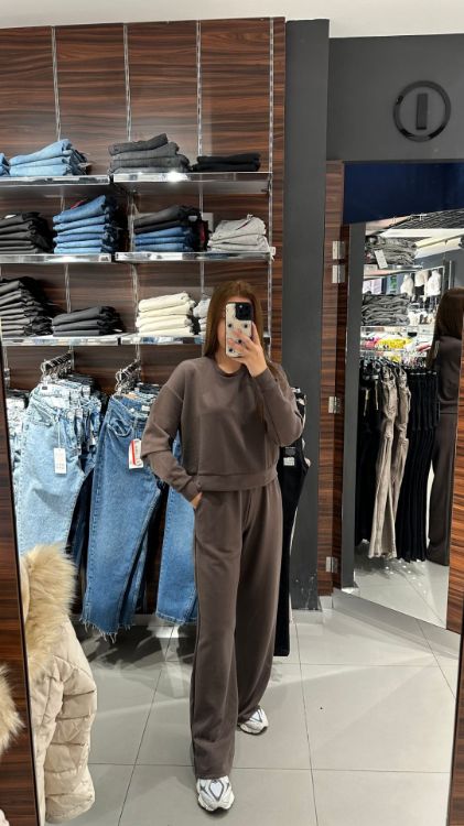 Oysho Kumaş Sweat-Kahverengi S0016589 resmi