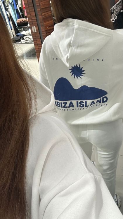 Kapüşonlu Baskılı Sweat-Beyaz W0011185 resmi
