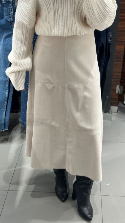 Midi Boy Nubuk Etek-Krem 3709 resmi