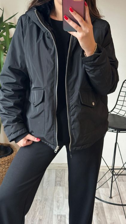 Çift Taraflı Mont-Siyah Helin26 resmi