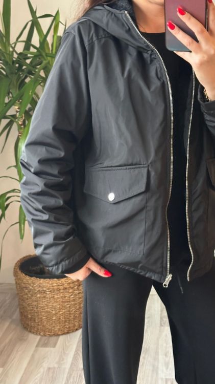 Çift Taraflı Mont-Siyah Helin26 resmi